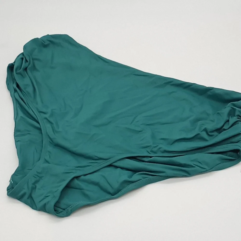 Anne Cole Live in Color Convertible‎ High Waist Bikini Bottom Ocean Green